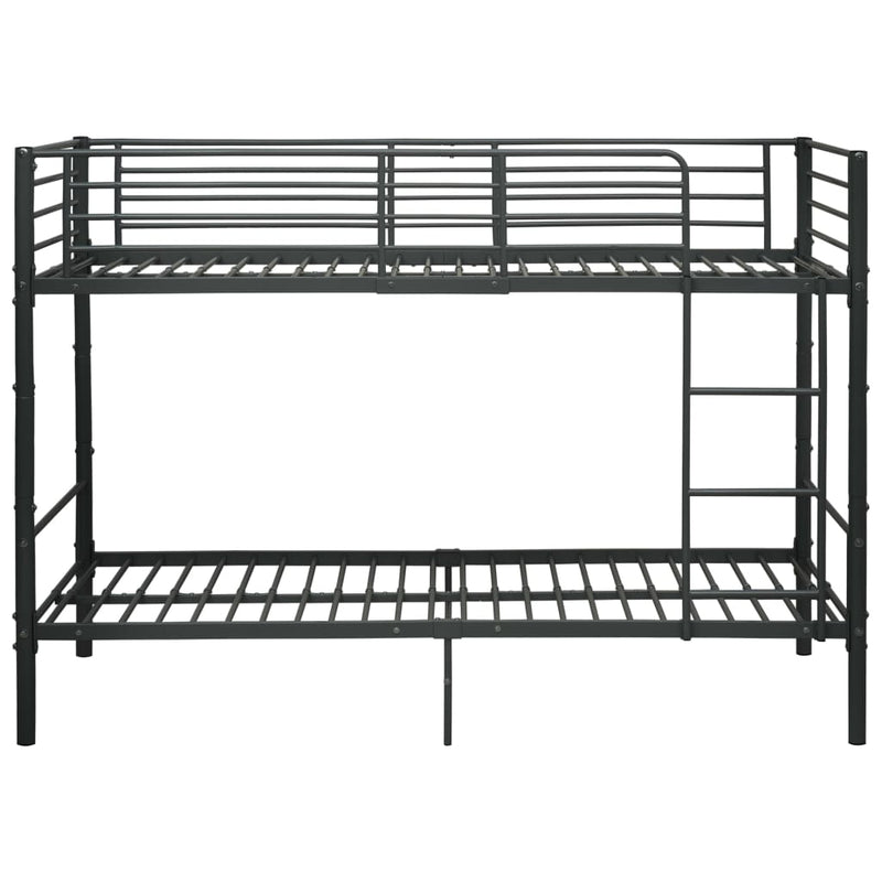 vidaXL fekete fém emeletes ágy 90 x 200 cm