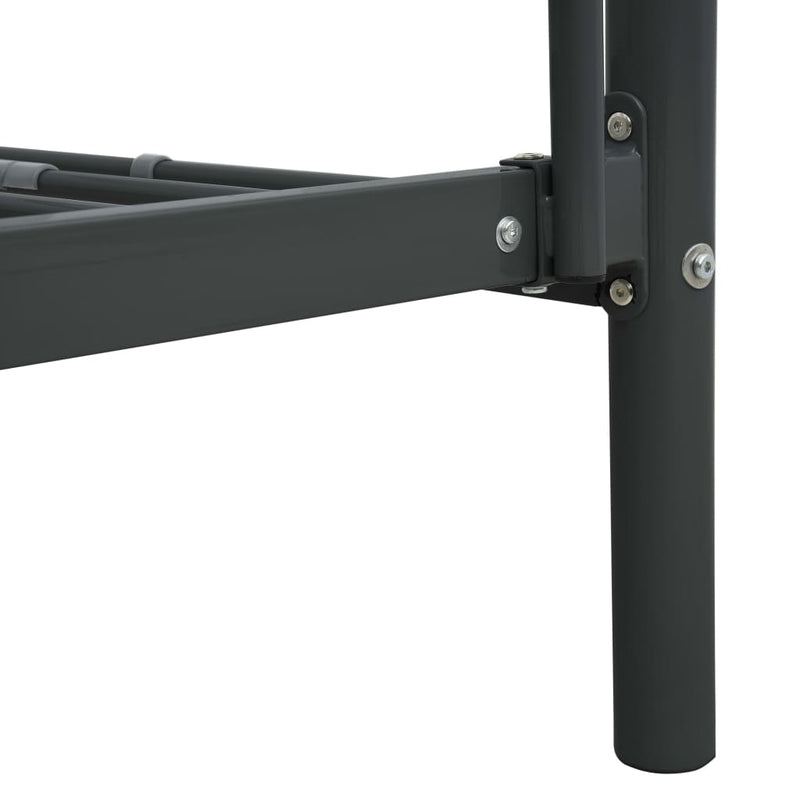 vidaXL fekete fém emeletes ágy 90 x 200 cm