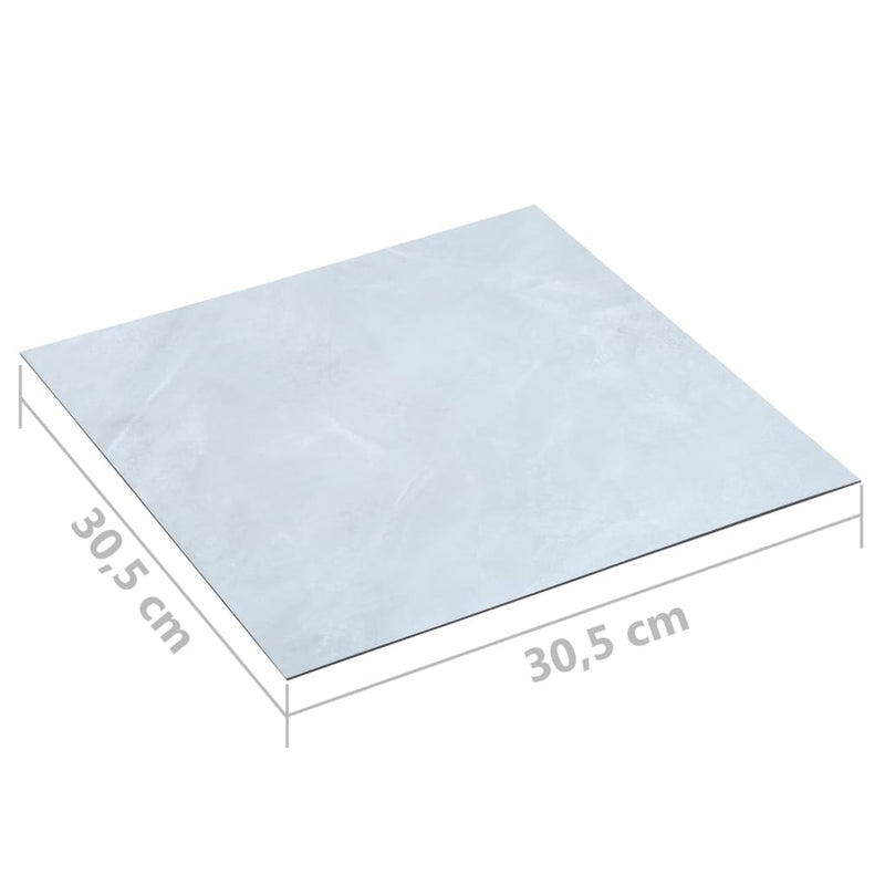 vidaXL fehér márványmintás öntapadó PVC padlólapok 5,11 m²