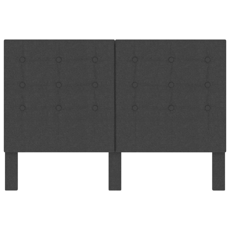 vidaXL sötétszürke szövet steppelt fejvég 140 x 200 cm