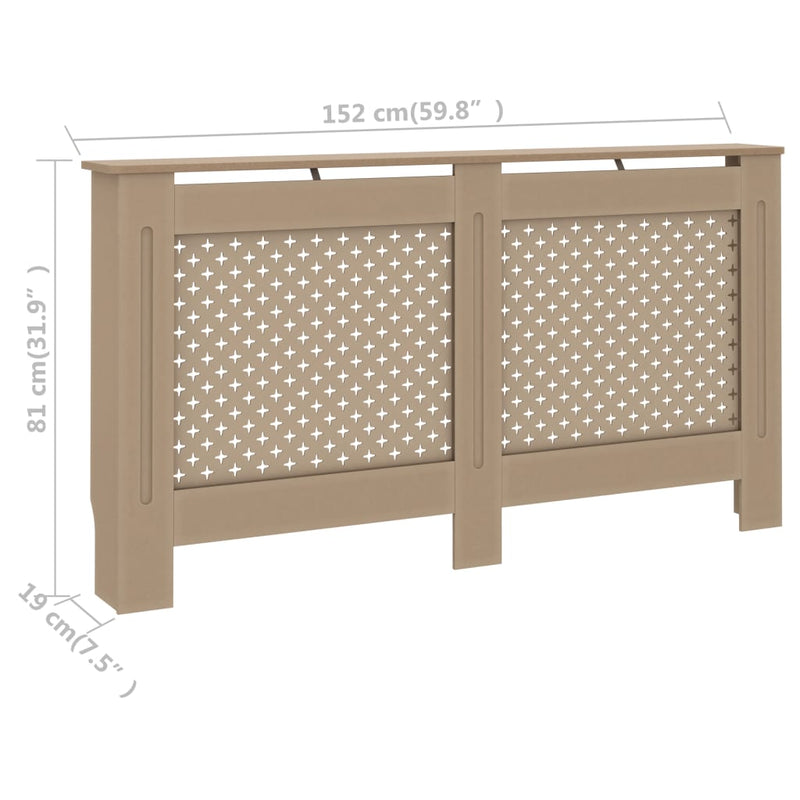 vidaXL MDF radiátorburkolat 152 x 19 x 81,5 cm