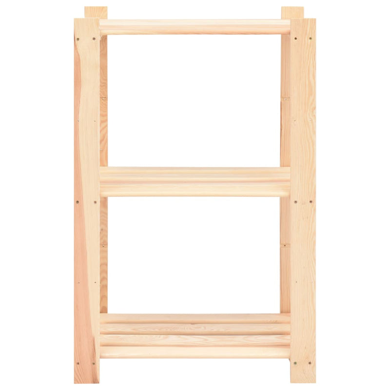 vidaXL 10 db 3-szintes tömör fenyőfa tárolópolc 150 kg 60 x 38 x 90 cm