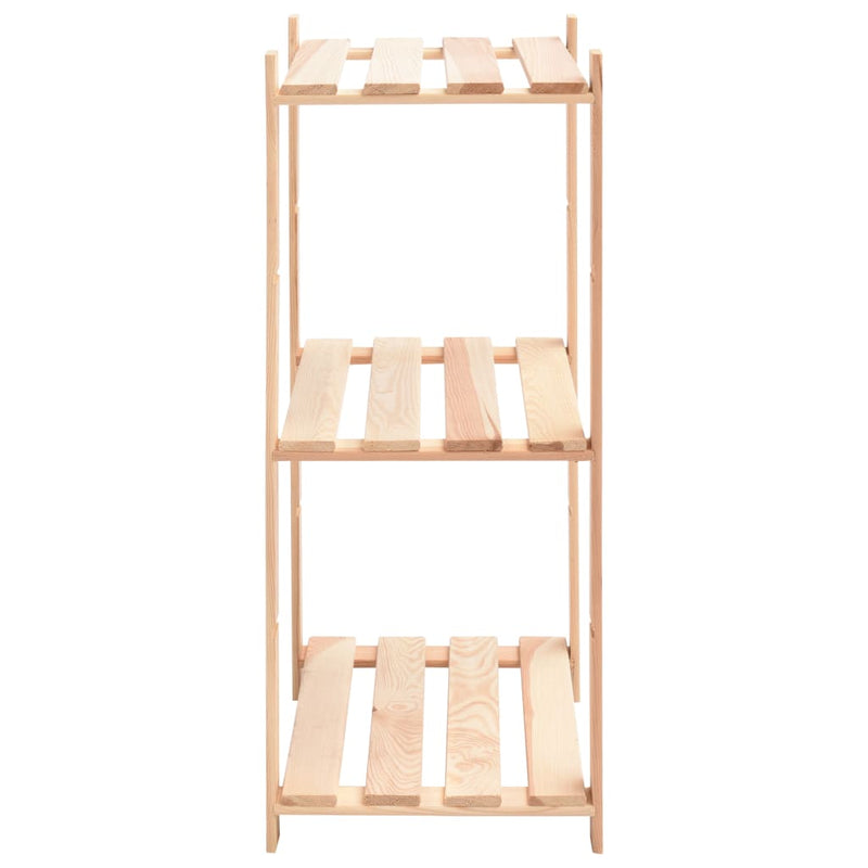 vidaXL 10 db 3-szintes tömör fenyőfa tárolópolc 150 kg 60 x 38 x 90 cm
