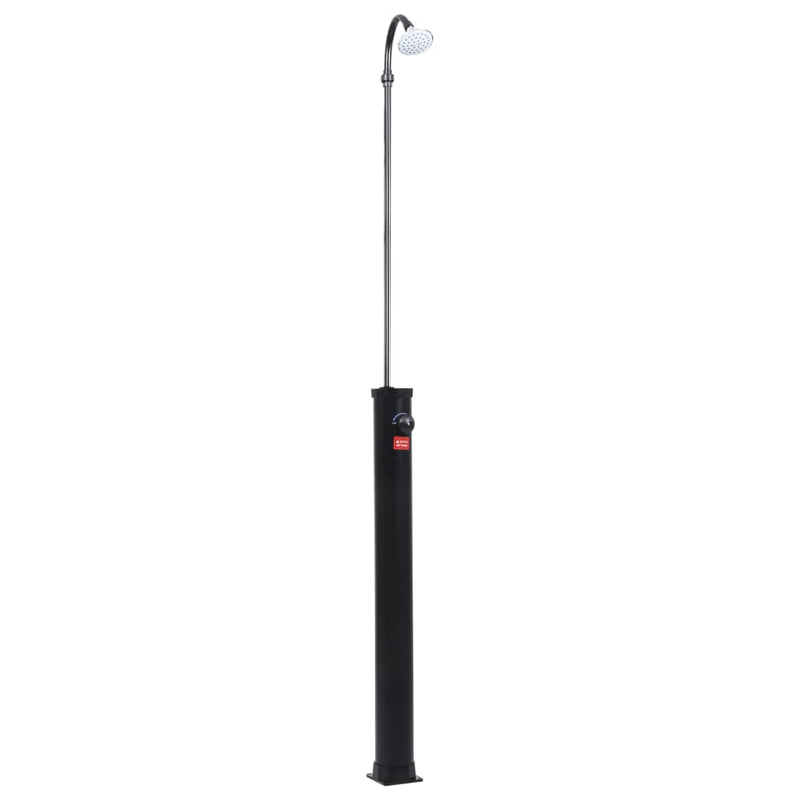 vidaXL fekete napelemes kerti zuhany 215 cm 8 l