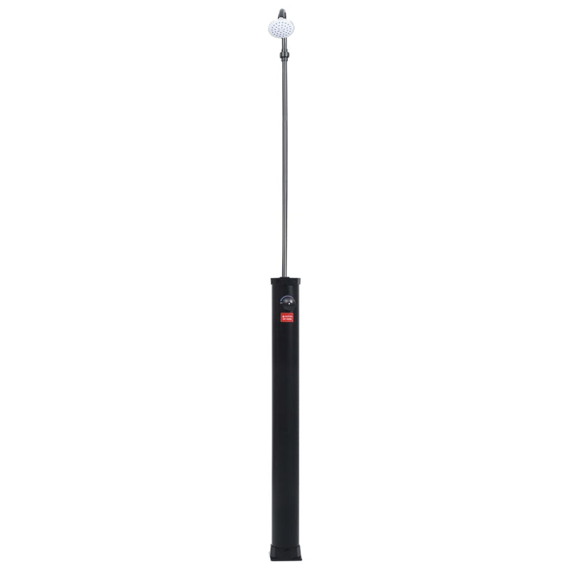 vidaXL fekete napelemes kerti zuhany 215 cm 8 l