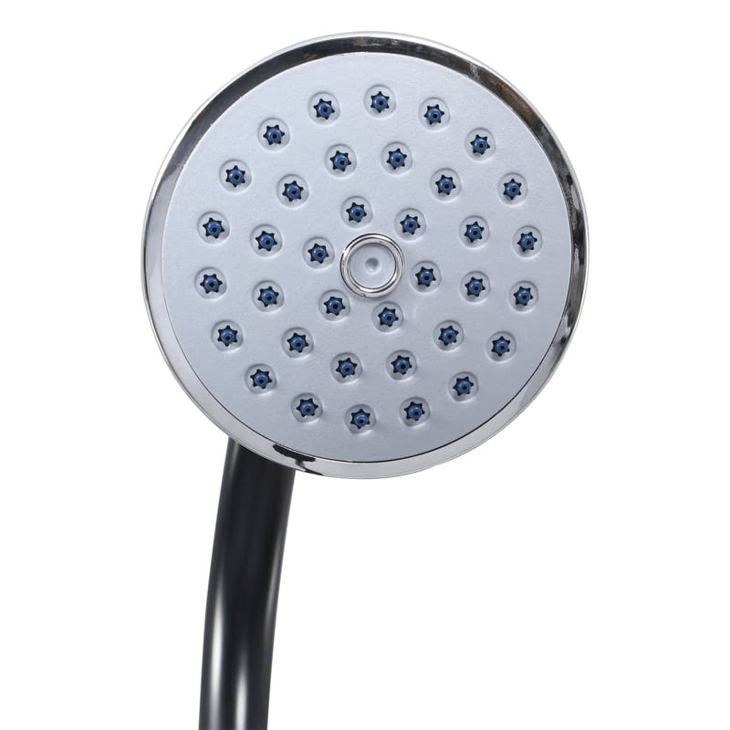 vidaXL fekete napelemes kerti zuhany 215 cm 8 l