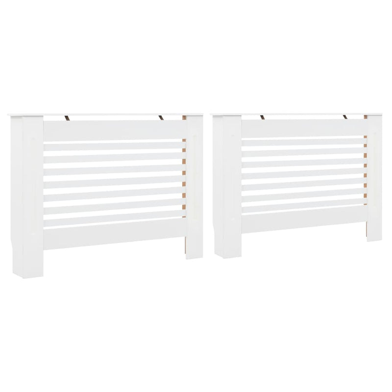 vidaXL 2 db fehér MDF radiátorburkolat 112 x 19 x 81,5 cm