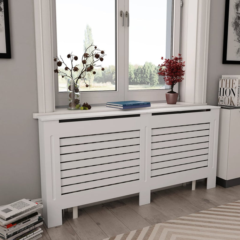vidaXL 2 db fehér MDF radiátorburkolat 172 x 19 x 81,5 cm