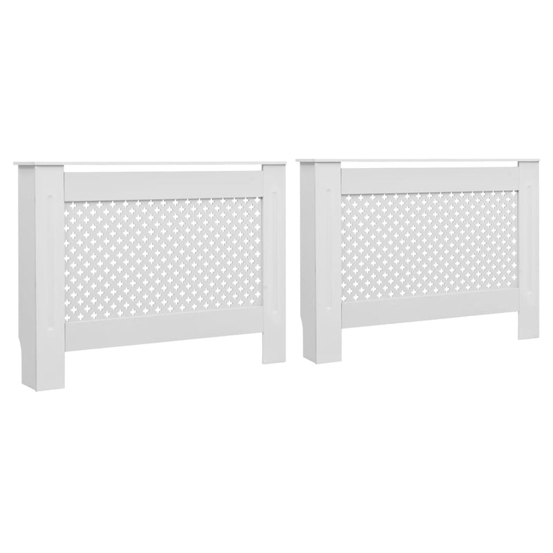vidaXL 2 db fehér MDF radiátorburkolat 112 x 19 x 81,5 cm