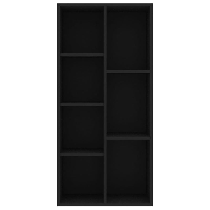 vidaXL fekete szerelt fa könyvszekrény 50 x 25 x 106 cm