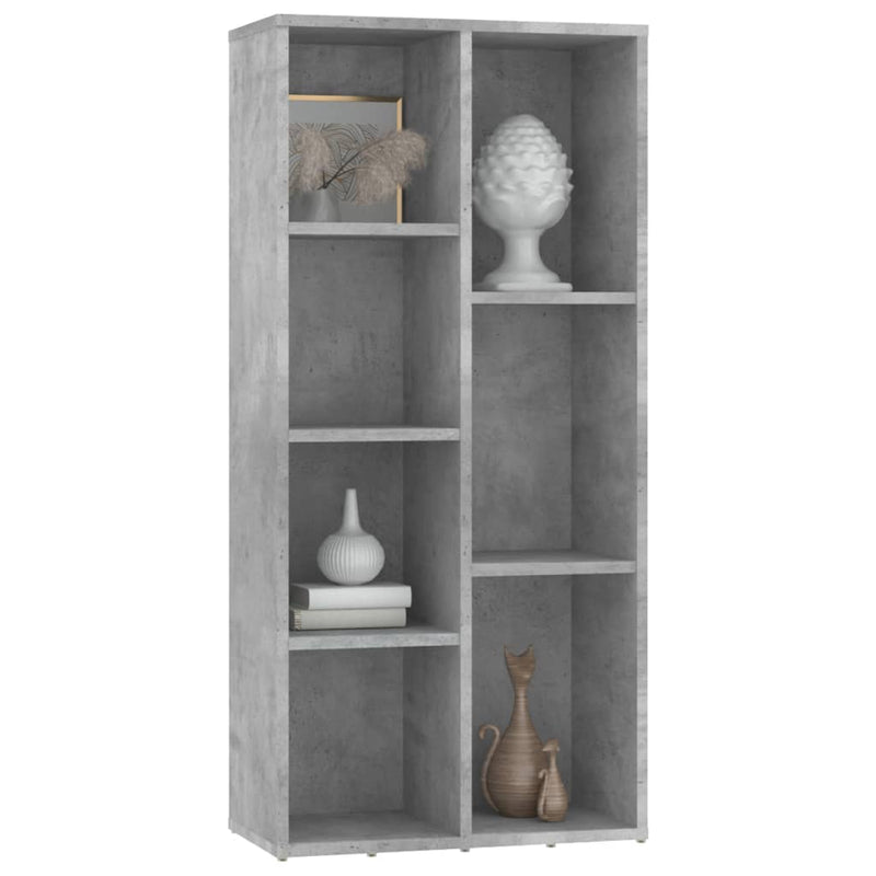 vidaXL betonszürke szerelt fa könyvszekrény 50 x 25 x 106 cm