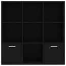 vidaXL fekete szerelt fa könyvszekrény 98 x 30 x 98 cm