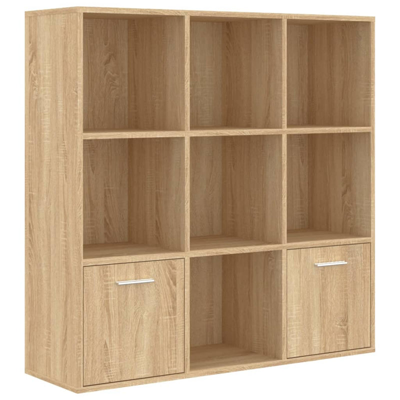 vidaXL sonoma tölgy színű szerelt fa könyvszekrény 98 x 30 x 98 cm