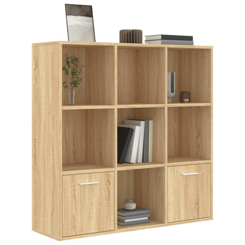 vidaXL sonoma tölgy színű szerelt fa könyvszekrény 98 x 30 x 98 cm