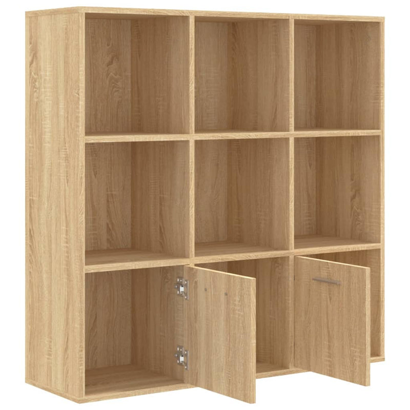 vidaXL sonoma tölgy színű szerelt fa könyvszekrény 98 x 30 x 98 cm
