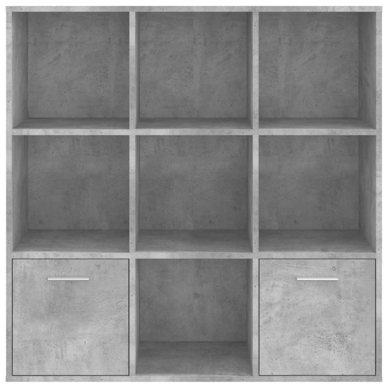vidaXL betonszürke szerelt fa könyvszekrény 98 x 30 x 98 cm