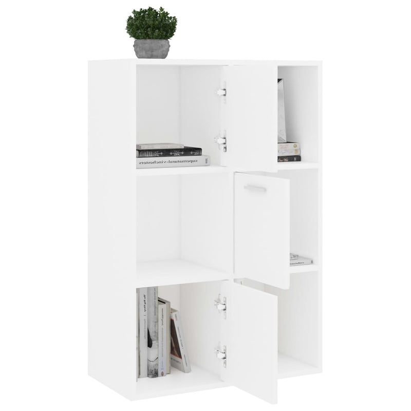 vidaXL fehér szerelt fa tárolószekrény 60 x 29,5 x 90 cm