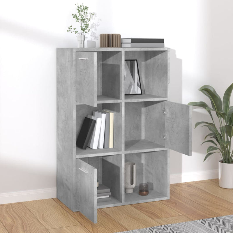 vidaXL betonszürke szerelt fa tárolószekrény 60 x 29,5 x 90 cm