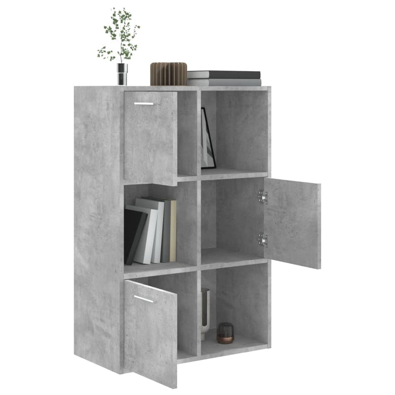 vidaXL betonszürke szerelt fa tárolószekrény 60 x 29,5 x 90 cm