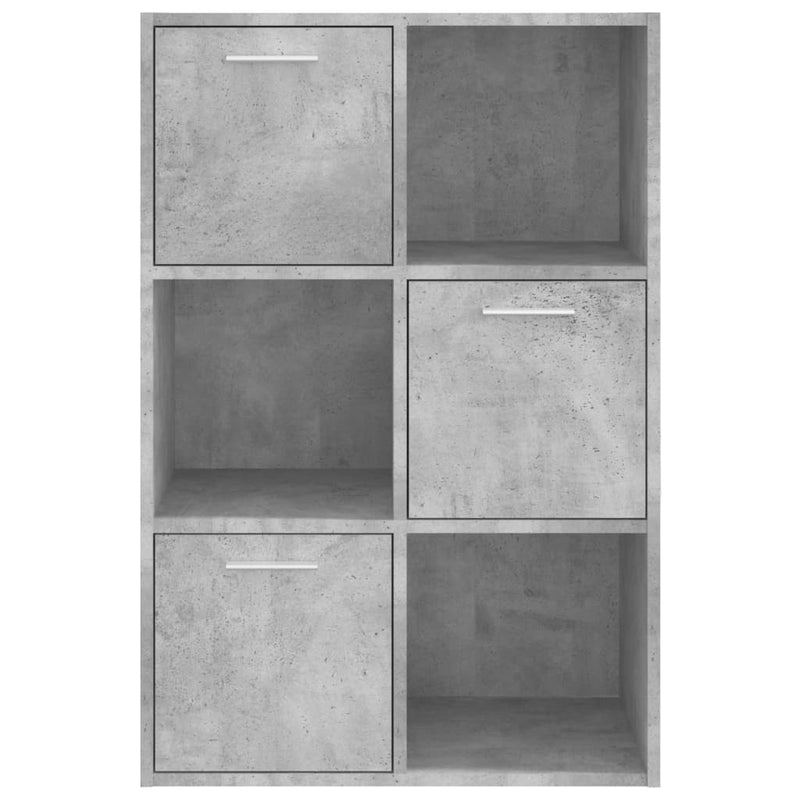 vidaXL betonszürke szerelt fa tárolószekrény 60 x 29,5 x 90 cm