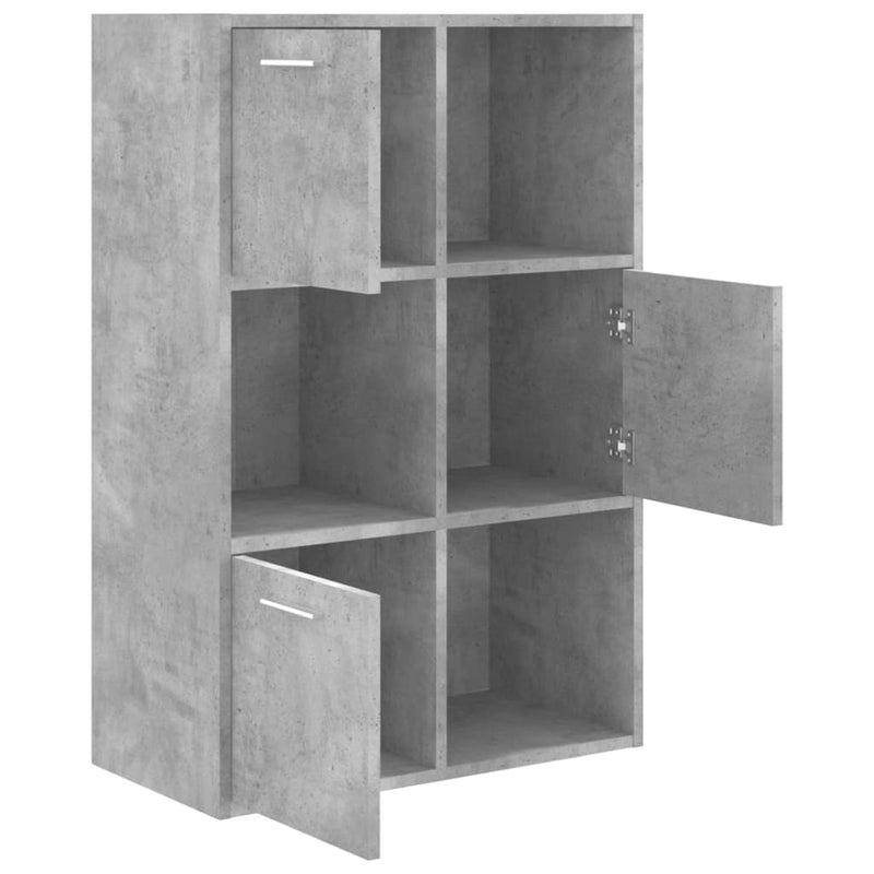 vidaXL betonszürke szerelt fa tárolószekrény 60 x 29,5 x 90 cm