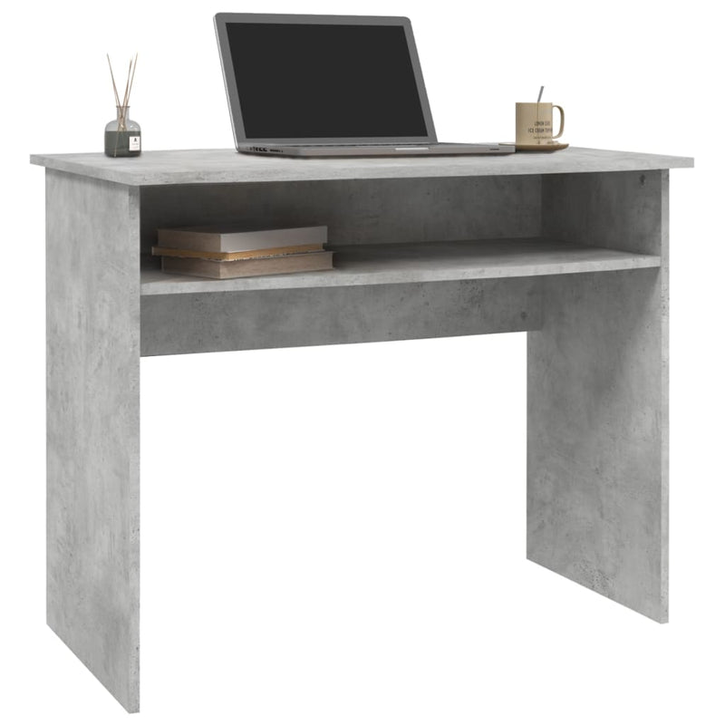 vidaXL betonszürke szerelt fa íróasztal 90 x 50 x 74 cm