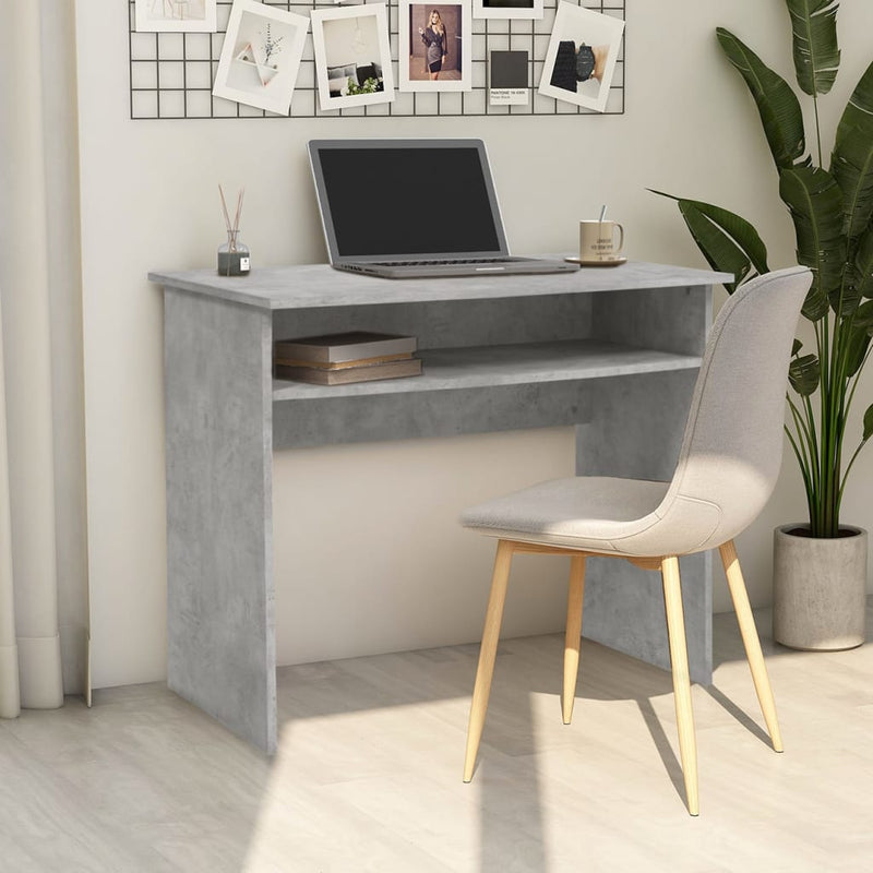 vidaXL betonszürke szerelt fa íróasztal 90 x 50 x 74 cm