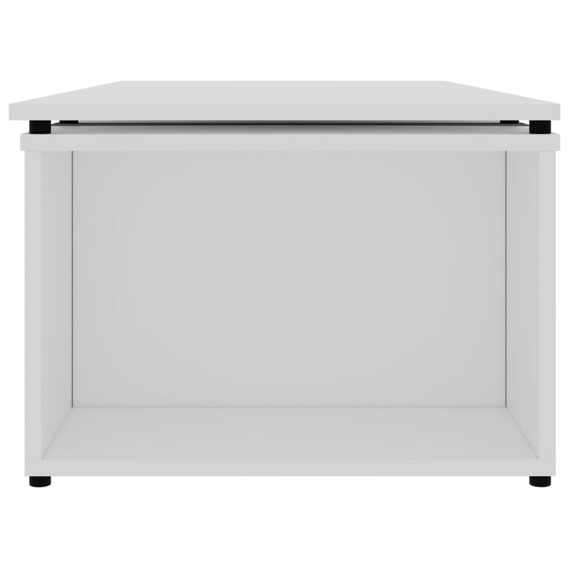 vidaXL fehér szerelt fa dohányzóasztal 150 x 50 x 35 cm