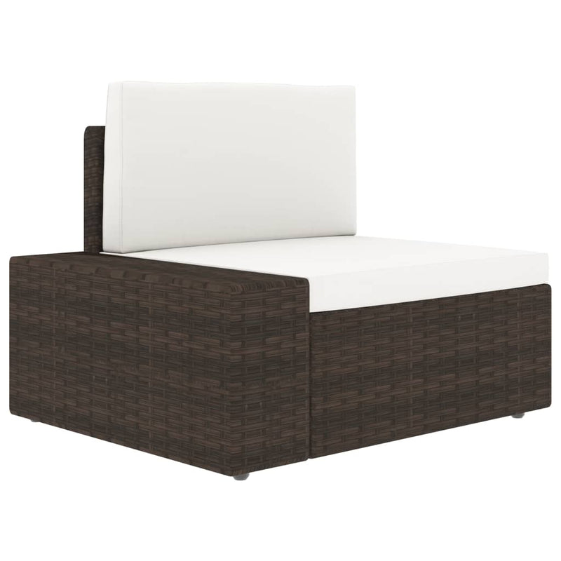 vidaXL 3 részes barna polyrattan kerti ülőgarnitúra