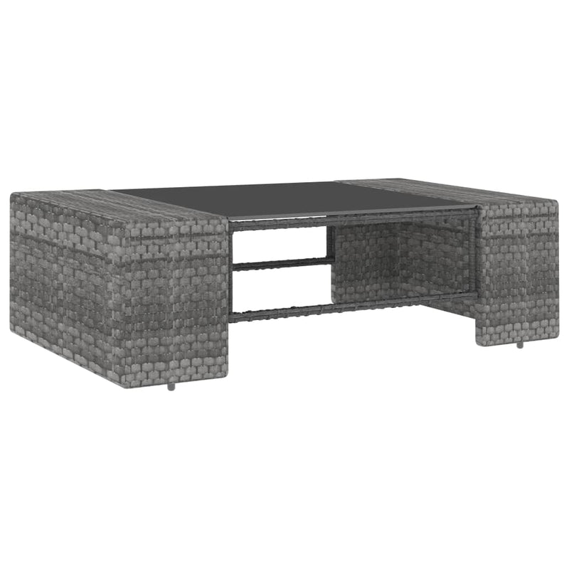 vidaXL 2 részes szürke polyrattan kerti ülőgarnitúra