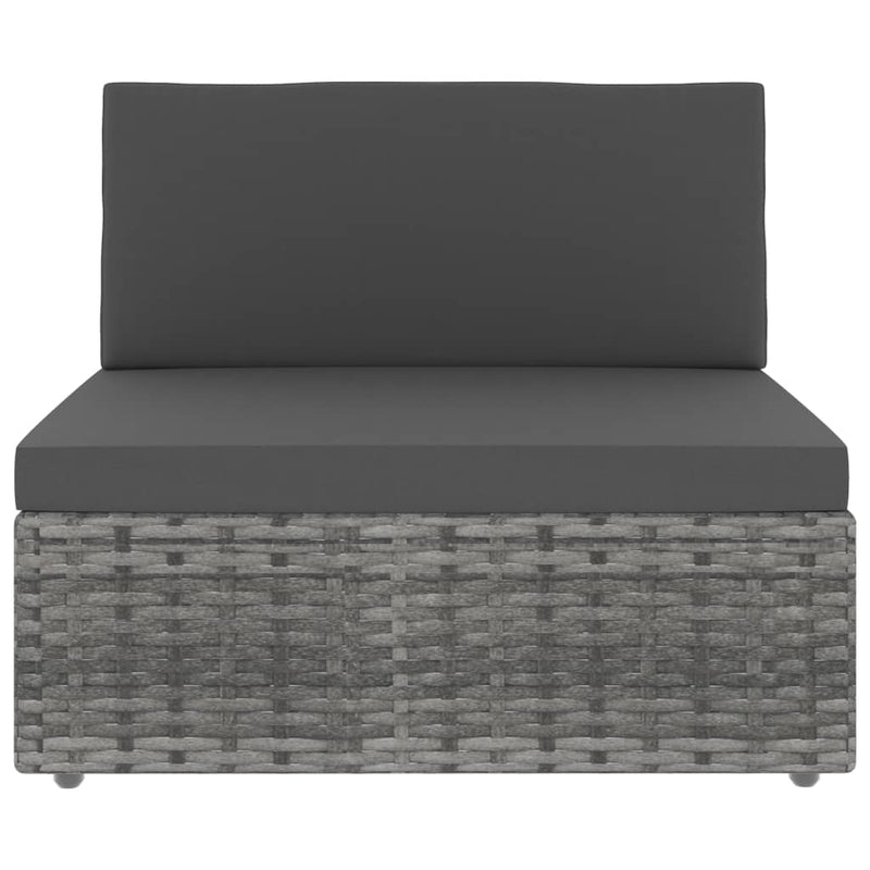 vidaXL 2 részes szürke polyrattan kerti ülőgarnitúra