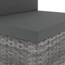 vidaXL 2 részes szürke polyrattan kerti ülőgarnitúra