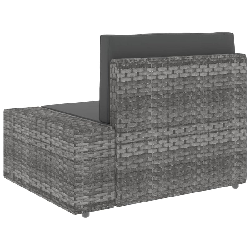 vidaXL 3 részes szürke polyrattan kerti ülőgarnitúra