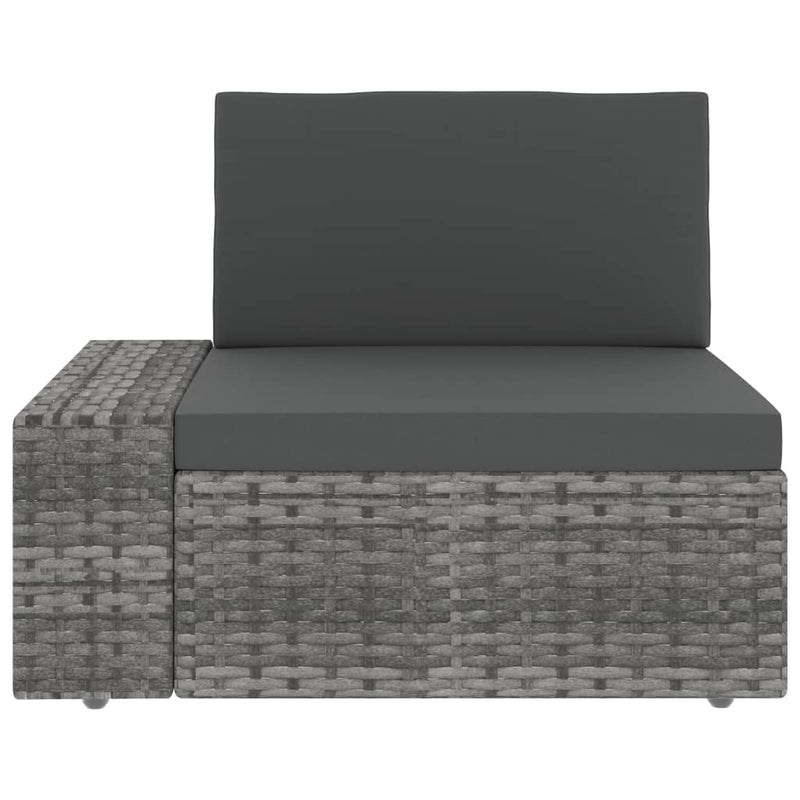 vidaXL 3 részes szürke polyrattan kerti ülőgarnitúra