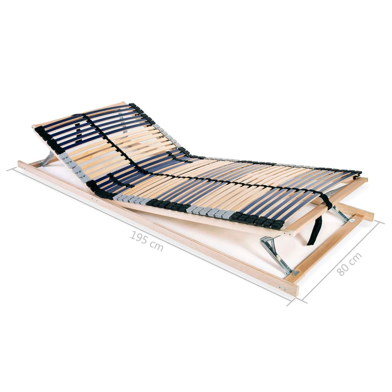 vidaXL 2 db 7 zónás 42 léces ágyrács 80 x 200 cm