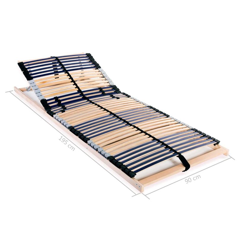 vidaXL 2 db 7 zónás 42 léces ágyrács 90 x 200 cm