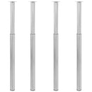 vidaXL 4 db szálcsiszolt nikkel teleszkópos asztalláb 710 mm - 1100 mm