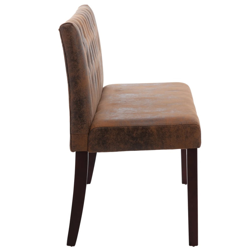 vidaXL barna művelúr pad 148,5 cm
