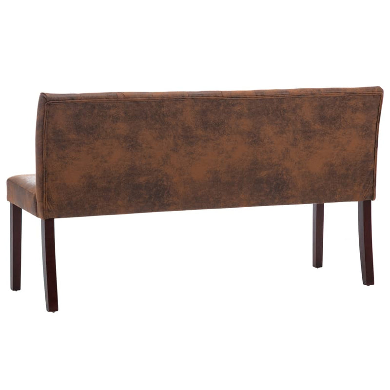 vidaXL barna művelúr pad 148,5 cm