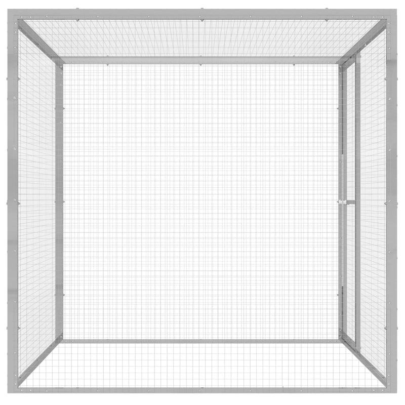 vidaXL horganyzott acél macskaketrec 1,5 x 1,5 x 1,5 m