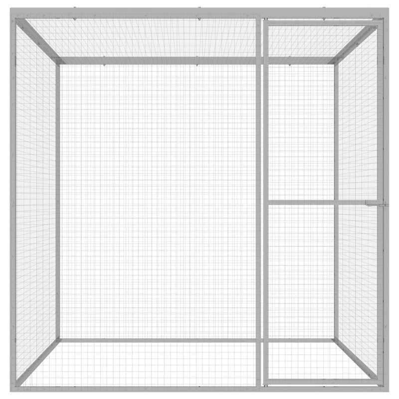 vidaXL horganyzott acél macskaketrec 1,5 x 1,5 x 1,5 m