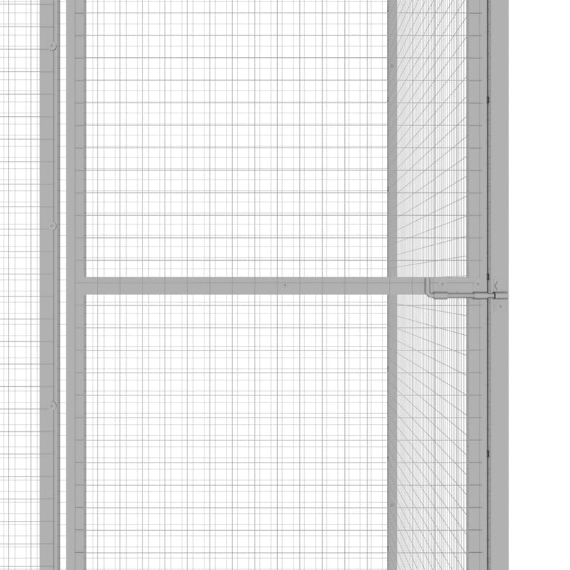 vidaXL horganyzott acél macskaketrec 1,5 x 1,5 x 1,5 m