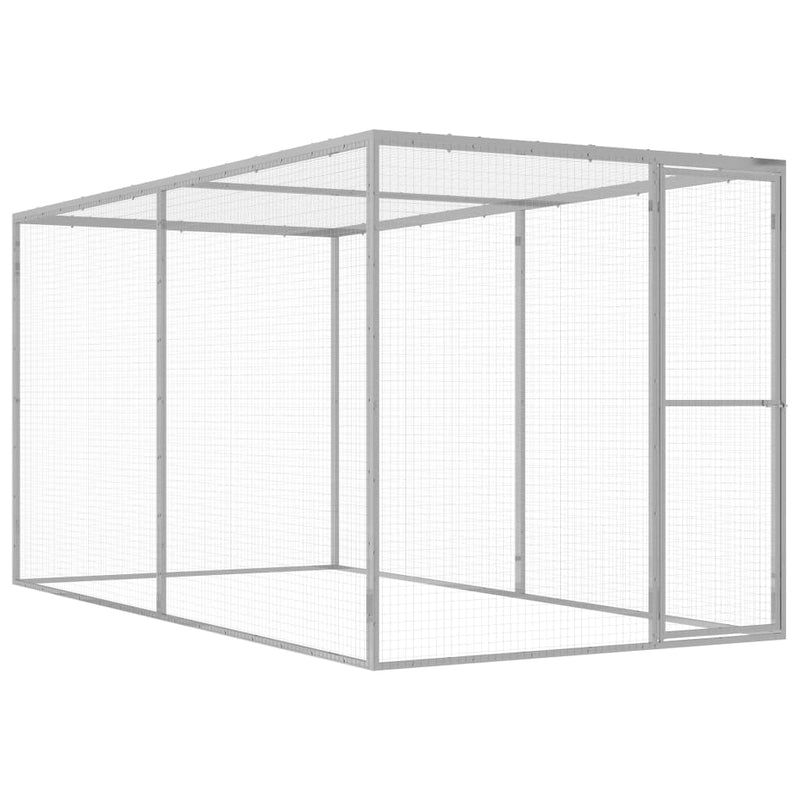 vidaXL horganyzott acél macskaketrec 3 x 1,5 x 1,5 m