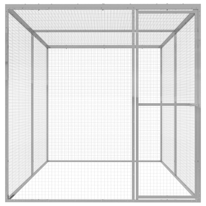 vidaXL horganyzott acél macskaketrec 3 x 1,5 x 1,5 m