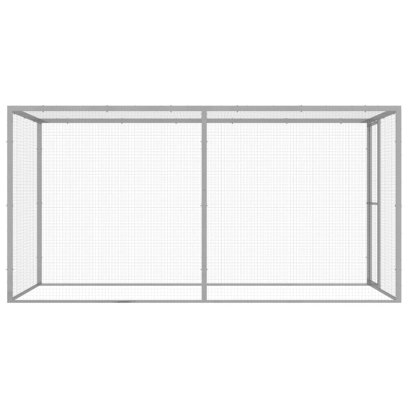 vidaXL horganyzott acél macskaketrec 3 x 1,5 x 1,5 m
