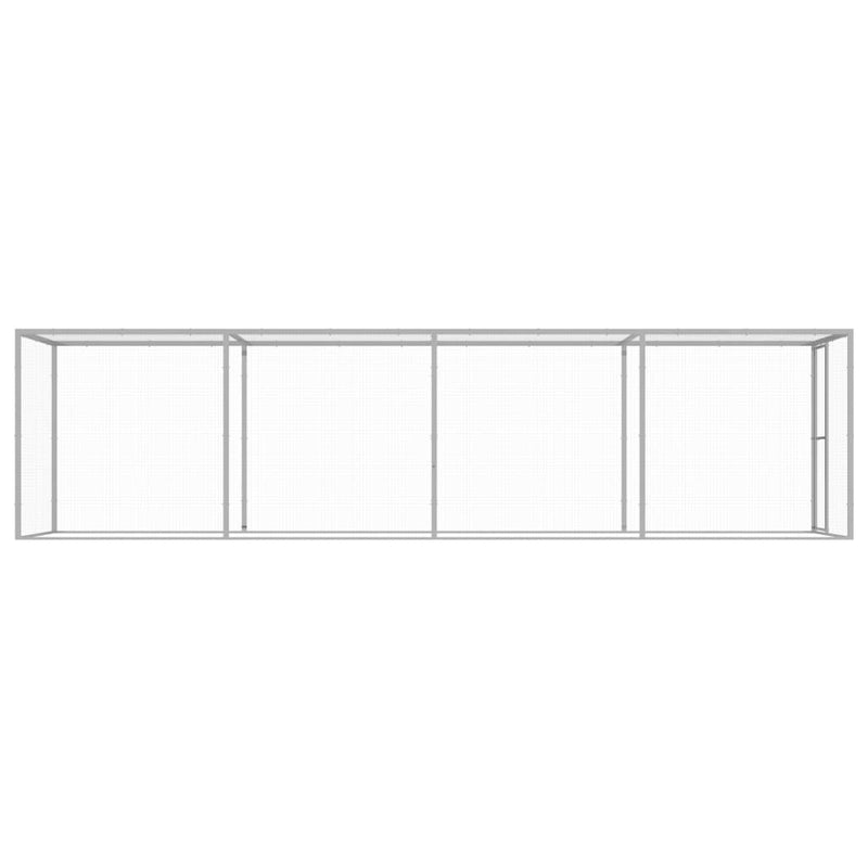 vidaXL horganyzott acél macskaketrec 6 x 1,5 x 1,5 m