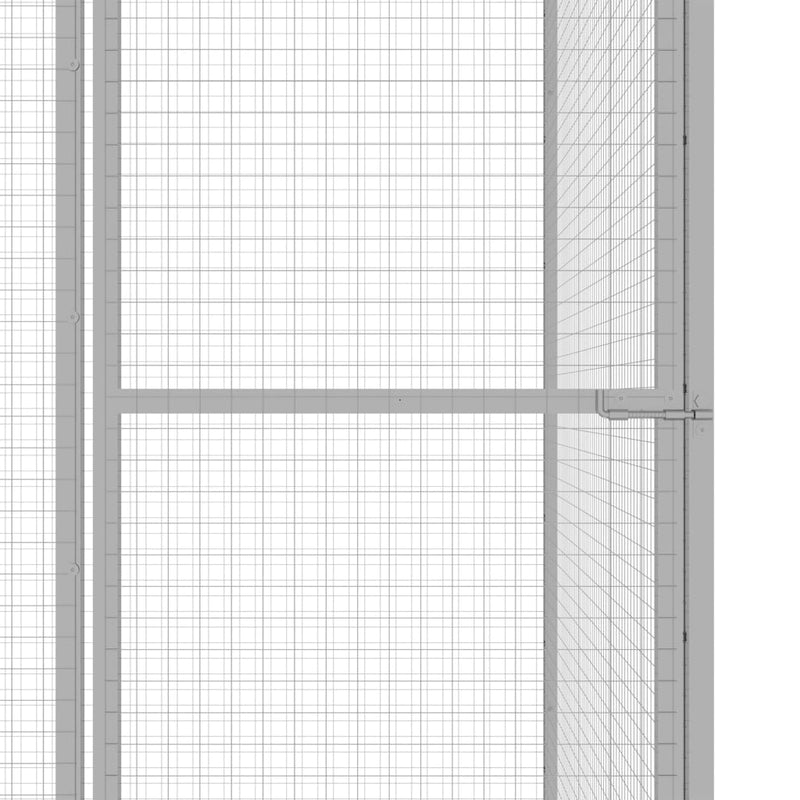 vidaXL horganyzott acél macskaketrec 6 x 1,5 x 1,5 m