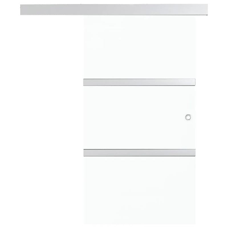 vidaXL ezüst ESG üveg és alumínium tolóajtó puha ütközőkkel 90x205 cm