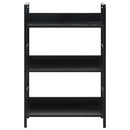 vidaXL 3 szintes fekete szerelt fa könyvespolc 60 x 27,6 x 90,5 cm
