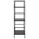 vidaXL 3 szintes fekete szerelt fa könyvespolc 60 x 27,6 x 90,5 cm